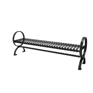 Village Strap Metal Bench - Backless - ParkTuff™