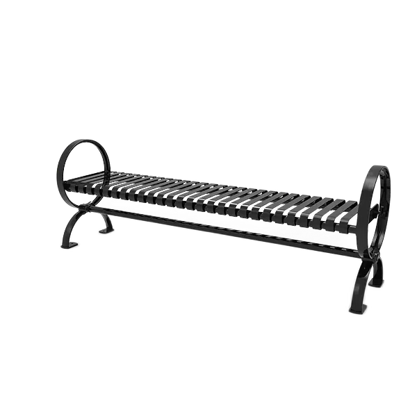 Village Strap Metal Bench - Backless - ParkTuff™