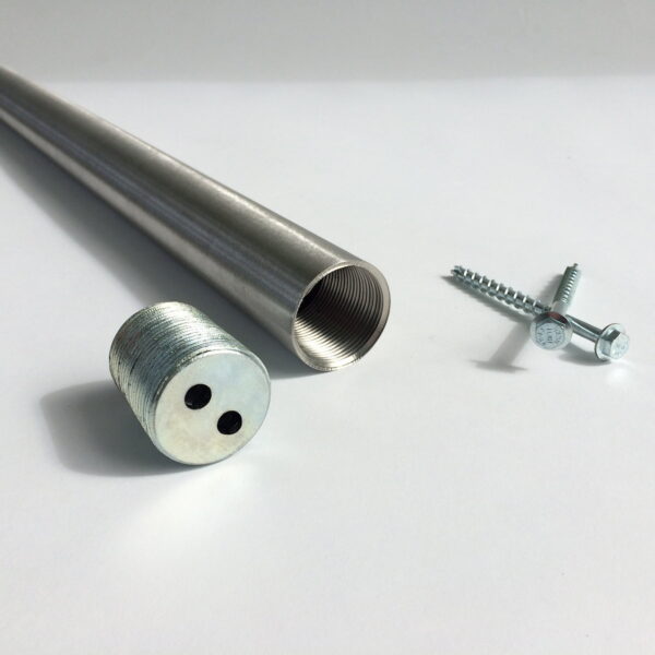 Stainless steel threaded base bollard with low no-trip-hazard mount - Park Supplier