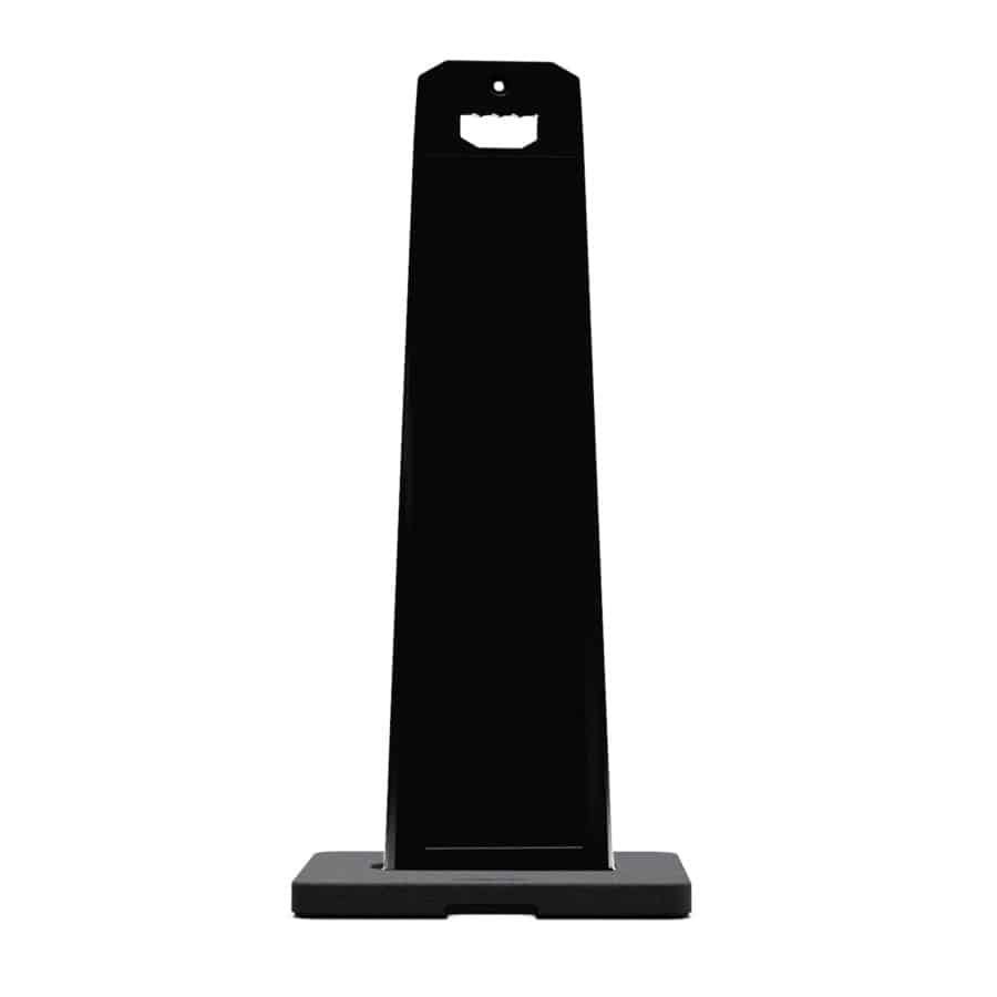 Portable Media Bollard sign display with molded handle and weighted base - Park Supplier