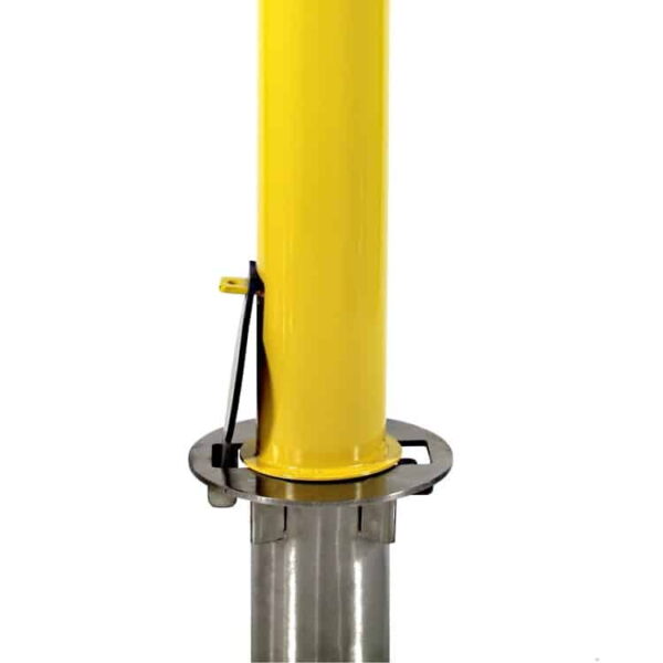6 inch in-ground sleeve receiver for a removable bollard set flush in concrete - Park Supplier