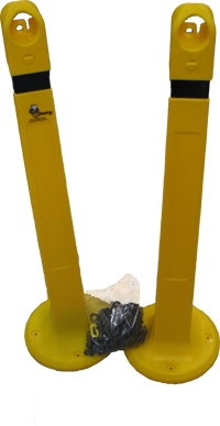 Sentry Guard Post 48" Kit with 17' Chain (Carton of 2) - Yellow - Park Supplier