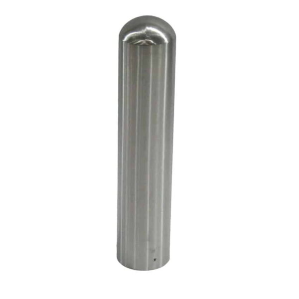 5 inch by 45 inch stainless steel bollard cover with polished modern finish - Park Supplier