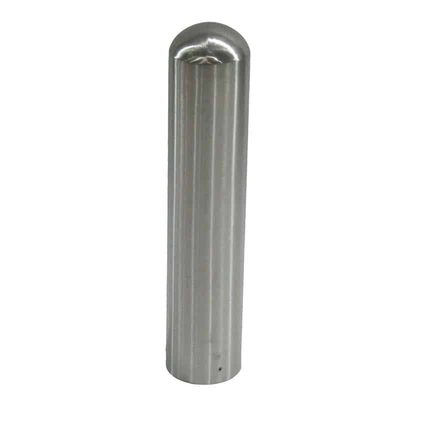 5 inch by 45 inch stainless steel bollard cover with polished modern finish - Park Supplier