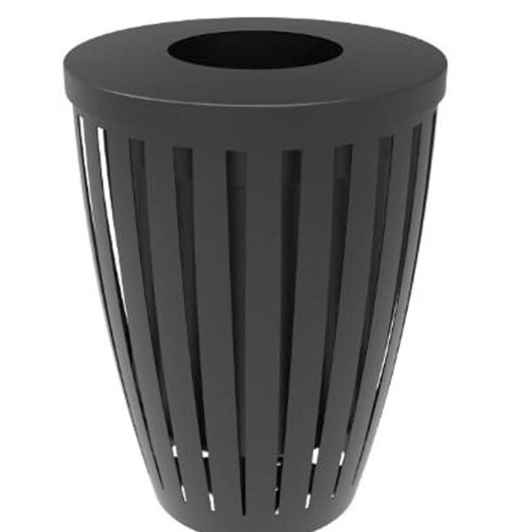 32g tapered strap metal trash receptacle