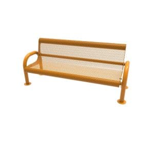 Bench MOD With Back Expanded Metal Surface Mount ParkTuff™