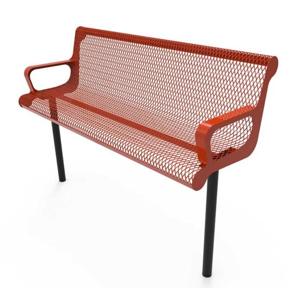 Bench ParkTuff™ Contoured With Arm Inground
