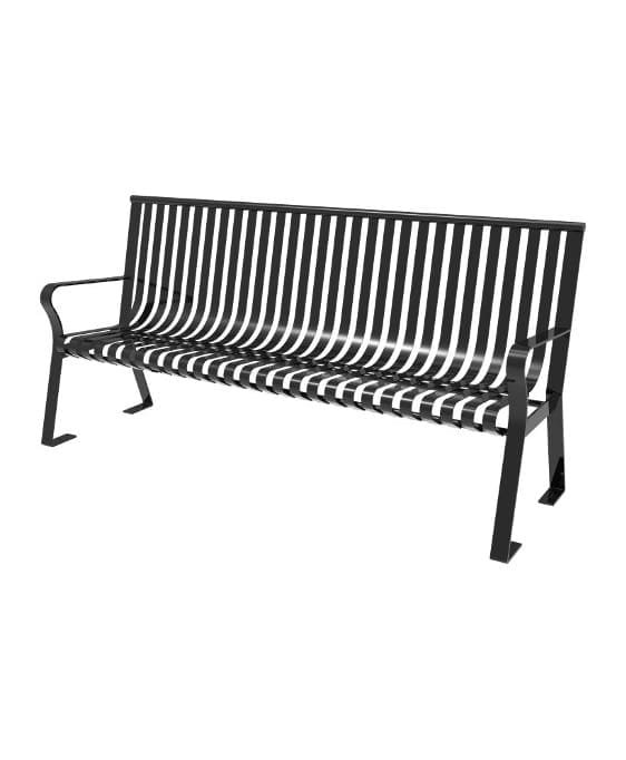 Heavy Duty Commercial Steel Strap Bench ParkTuff™ Village Bench