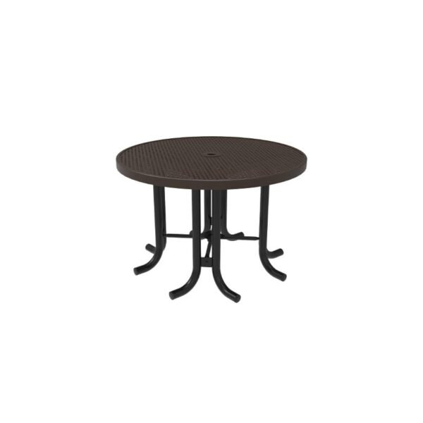Patio Table 46 Inch Round With No Seats Perforated Metal ParkTuff™
