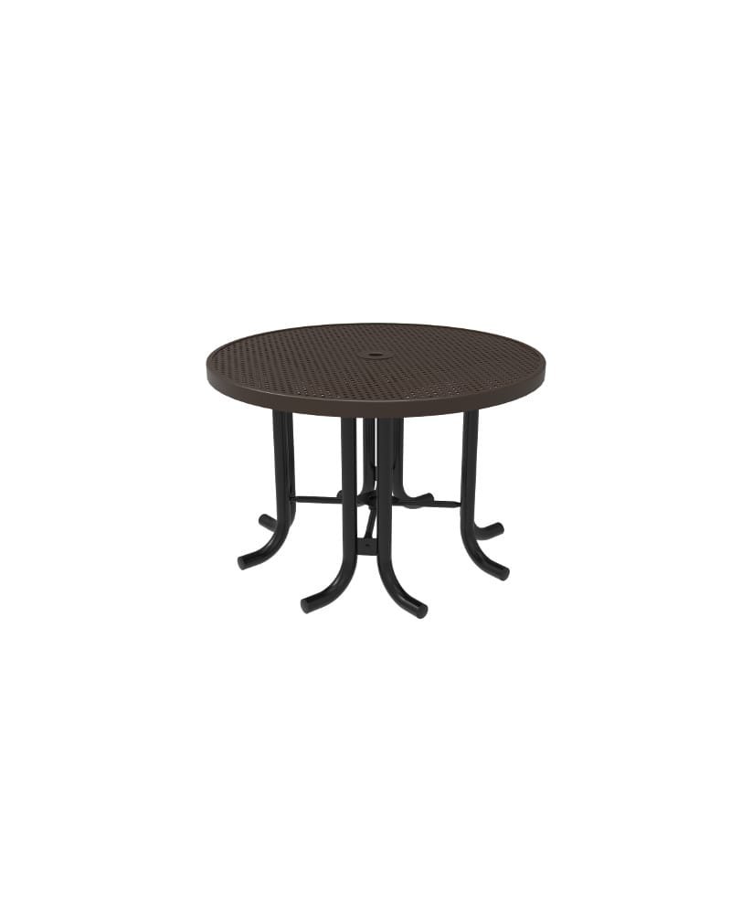Patio Table 46 Inch Round With No Seats Perforated Metal ParkTuff™