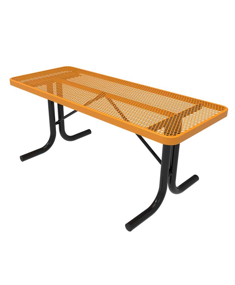 Utility Picnic Table ParkTuff™ Rectangle Expanded Metal Portable