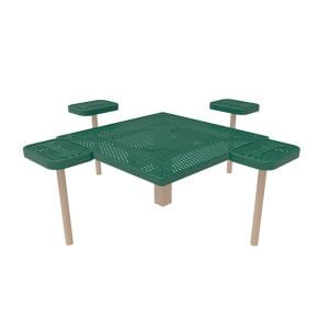 green tan Square Dog Grooming Table With Accessory Arms