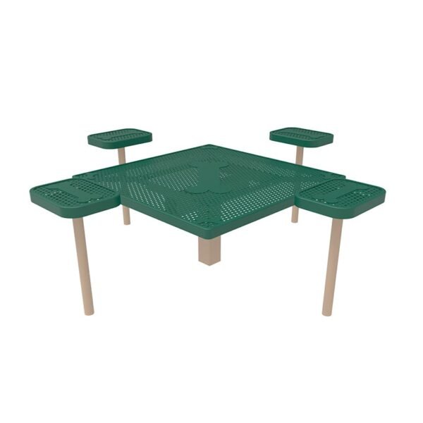 green tan Square Dog Grooming Table With Accessory Arms